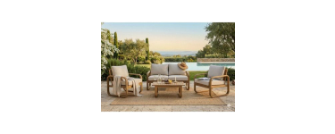 Cdiscount: Salon de jardin bois d'acacia 4 personnes BOHEMIA crème à 699,99€ (au lieu de 749,99€)