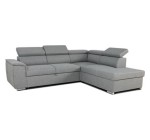 Cdiscount: Canapé d'angle convertible réversible avec coffre - 5 places - DAYTONA - Tissu gris - 260 x 77/94 x