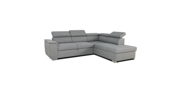 Cdiscount: Canapé d'angle convertible réversible avec coffre - 5 places - DAYTONA - Tissu gris - 260 x 77/94 x