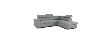 Cdiscount: Canapé d'angle convertible réversible avec coffre - 5 places - DAYTONA - Tissu gris - 260 x 77/94 x