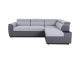 Cdiscount: Canapé d'angle convertible réversible 4/5 places KELIO - Simili anthracite / tissu gris, 3 tétières,