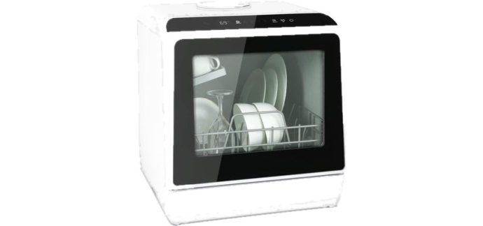 Cdiscount: PULUOMIS Mini Lave-Vaisselle Pose Libre 4 Couverts 6 Programmes Réservoir 5L - écran à 199,99€