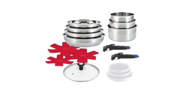 Cdiscount: Batterie de cuisine ARTHUR MARTIN AM3237 - 16 pièces, inox 18/10, induction à 69,99€