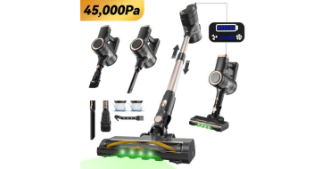 Cdiscount: Aspirateur balai sans fil Lamzien V8 Max - 45000 Pa, 45 min, 3 modes à 58,88€ (au lieu de 63,99€)