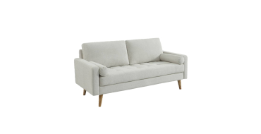 Sweeek: Canapé tissu chenille capitonné 3 places blanc à 209,99€ (au lieu de 299,99€)