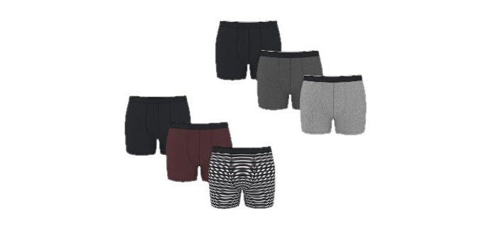 LIDL: ESMARA MEN Lot de 3 boxers homme - 95% coton, élasthanne CREORA™ à 4,99€ (au lieu de 6,99€)