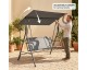 JoyBuy: Balancelle de jardin terrabeta en acier avec auvent, siège en textilène gris 118,5 x 173 x 153 cm à