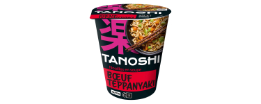Amazon: Nouilles Instantanées Tanoshi Cup Bœuf Teppanyaki - 65g à 1,13€ (au lieu de 1,75€)