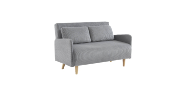 Sweeek: Canapé convertible 2 places en velours côtelé gris clair à 279,99€ (au lieu de 399,99€)