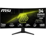 Amazon: Ecran PC Incurvé 34" MSI MAG 346CQ - UWQHD, 180Hz, 1ms à 232,51€ (au lieu de 313,12€)