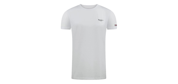 Amazon: T-shirt homme Pepe Jeans - blanc à 12,50€