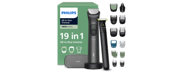 Amazon: Philips Multigroom série 9000 - 19 accessoires + rasoir OneBlade à 79,99€ (au lieu de 109,99€)