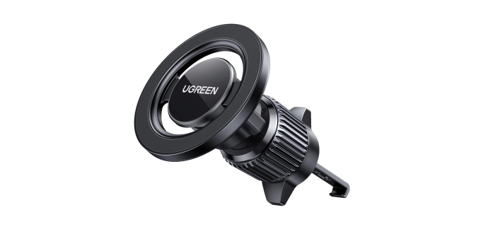 Amazon: Support voiture UGREEN MagSafe - magnétique, grille d'aération, rotation 360° à 9,91€