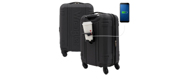 Amazon: Valise Cabine Wrangler Astral 56 cm - Noir avec porte-gobelet et port USB à 22,52€