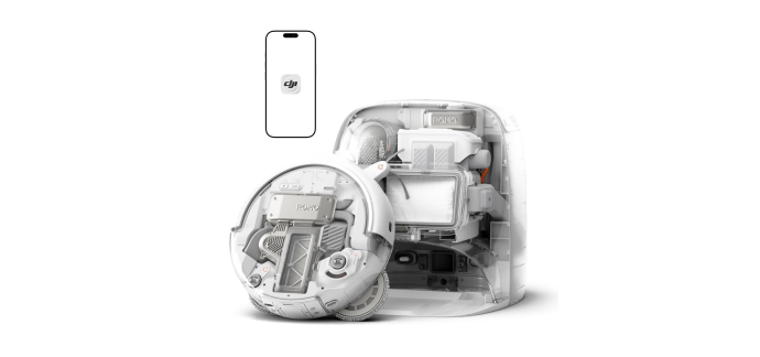 Amazon: Robot aspirateur laveur DJI Romo P - 25000 Pa, brosse anti-emmêlement, station auto-nettoyante à 727