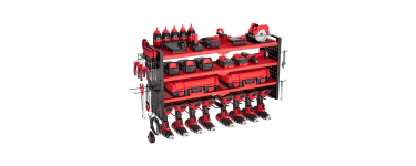 Amazon: Organiseur mural pour outils électriques Vevor - 4 niveaux, 8 supports de perceuse à 43,39€
