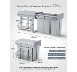 JoyBuy: Lovewind Poubelle Tandem 10L+20L - Tri des déchets pour meubles bas à 46,97€ (au lieu de 94,50€)