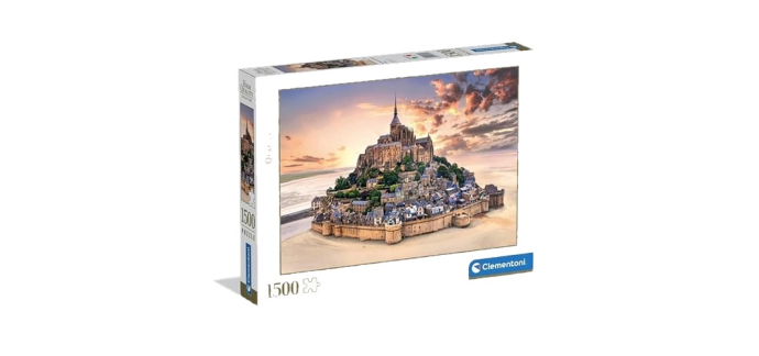 Amazon: Puzzle Clementoni 31727 High Quality Collection Le Mont Saint-Michel Rising - 1500 pièces, 84x59cm à