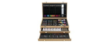 JoyBuy: Set de pinceaux en bois en coffret cadeau 175 pièces - Rouge cerise à 13,99€ (au lieu de 23,17€)