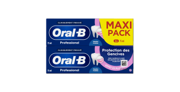 Amazon: Lot de 2 Dentifrice Oral-B Professional Protection - 2x75 ml à 3,05€ (au lieu de 5,99€)