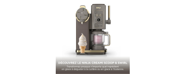 Amazon: Machine à glace Ninja Creami Scoop et Swirl - 13 modes, 2 pots à 264,99€ (au lieu de 349,99€)