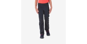Decathlon: QUECHUA Pantalon de randonnée softshell enfant 7-15 ans, MH500 gris - noir à 17,99€