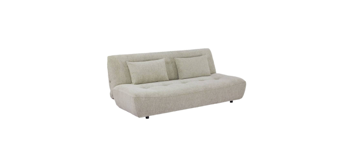 Sweeek: Banquette convertible tissu chenille 3 places beige à 349,99€ (au lieu de 499,99€)