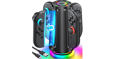 Amazon: Station de charge Coogamefly pour manette Nintendo Switch 2 - RGB magnétique à 13,45€