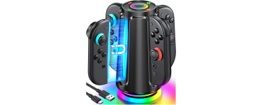 Amazon: Station de charge Coogamefly pour manette Nintendo Switch 2 - RGB magnétique à 13,45€