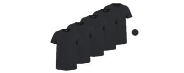 LIDL: ESMARA MEN T-shirt homme 5 pièces - 100% coton à 18,99€ (au lieu de 19,99€)