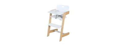 LIDL: ROBA Chaise haute évolutive blanc-bambou à 55,99€ (au lieu de 77,25€)