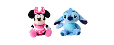 LIDL: SIMBA Peluche Stitch ou Minnie - Système magnétique, 12 cm à 7,99€ (au lieu de 11,99€)