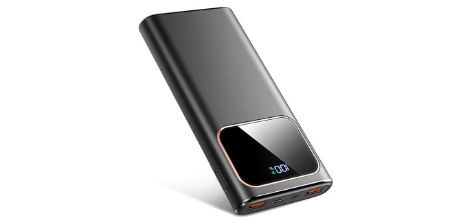 Amazon: Batterie externe 10000mAh - 15W, écran LED, USB-C, PD 3.0, QC 4.0 à 11,99€ (au lieu de 19,99€)
