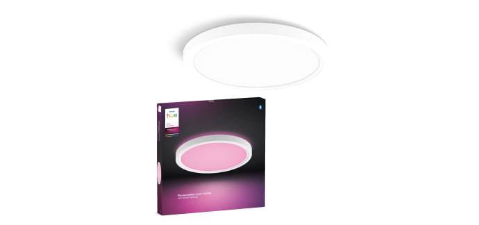 Amazon: Philips Hue Devote plafonnier LED connecté - White and Color Ambiance, 30cm, 2000 lumens à 59,99€