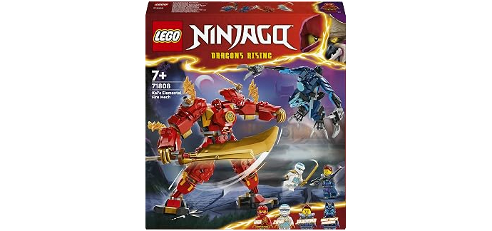 Amazon: LEGO® Ninjago Le Robot élémentaire du feu de Kai (71808) à 19,07€ (au lieu de 29,99€)