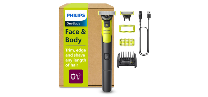 Amazon: Philips OneBlade 360 QP4631/30 - Tondeuse visage et corps à 34,99€ (au lieu de 67,99€)