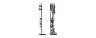 Amazon: Support de rangement sans perçage en métal pour aspirateur sans fil Dyson - noir ou blanc à 25,35€