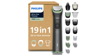 Amazon: Tondeuse Philips Multigroom 7000 tout-en-un - 19 accessoires, 26 hauteurs, MG7962/30 à 49,99€