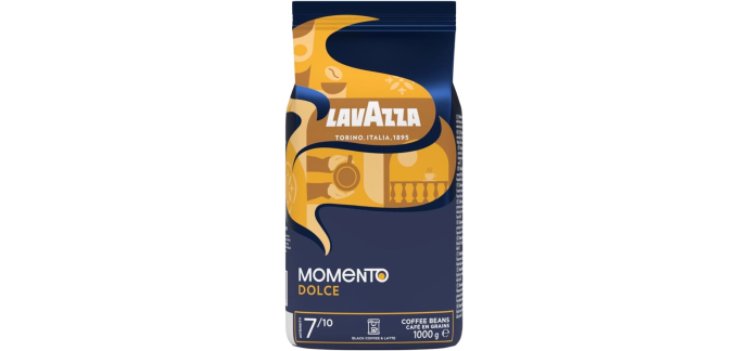Amazon: Café grain Lavazza Momento Dolcex - 1 kg à 14,90€ (au lieu de 18,59€)