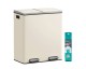 JoyBuy: Poubelle double à pédale JOYFURNOS - 2 seaux amovibles, fermeture douce à 79,96€