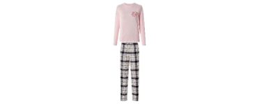 LIDL: ESMARA® Pyjama femme - Flanelle, coton, rose, XL (46/48) à 7,99€ (au lieu de 9,99€)
