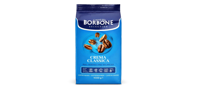 Amazon: Café en grains Caffè Borbone Crema Classica 1 kg - Intensité 8/10 à 11,97€ (au lieu de 16,10€)