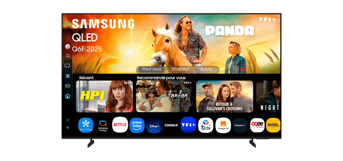 Amazon: TV 65" Samsung 65Q6F 2025 - QLED 4K, Quantum HDR, Smart TV à 469€ (au lieu de 515,36€)
