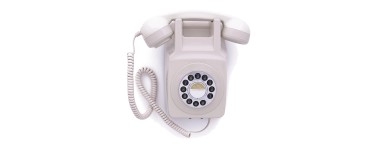 Amazon: Téléphone fixe rétro GPO 746 - Cadran rotatif, sonnerie authentique, mural, ivoire à 29,52€