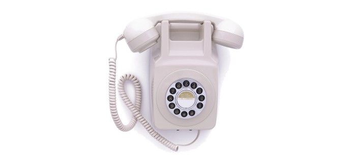 Amazon: Téléphone fixe rétro GPO 746 - Cadran rotatif, sonnerie authentique, mural, ivoire à 29,52€