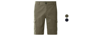 LIDL: ESMARA MEN Bermuda cargo homme - 98% coton, poches cargo à 6,99€ (au lieu de 16,99€)
