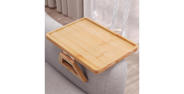 Amazon: Plateau de canapé en bambou - Accoudoirs à 14,04€ (au lieu de 18,74€)