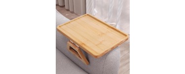 Amazon: Plateau de canapé en bambou - Accoudoirs à 14,04€ (au lieu de 18,74€)