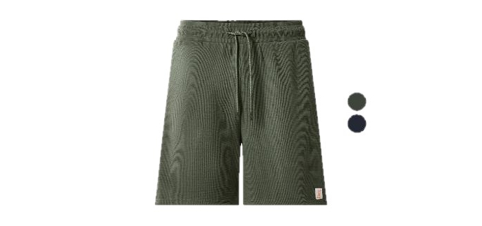 LIDL: ESMARA MEN Short molletonné homme - 60% coton, 40% polyester recyclé à 3,99€ (au lieu de 9,99€)