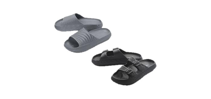 LIDL: CRIVIT Mule de bain homme - Semelle EVA, boucle réglable à 2,99€ (au lieu de 8,99€)